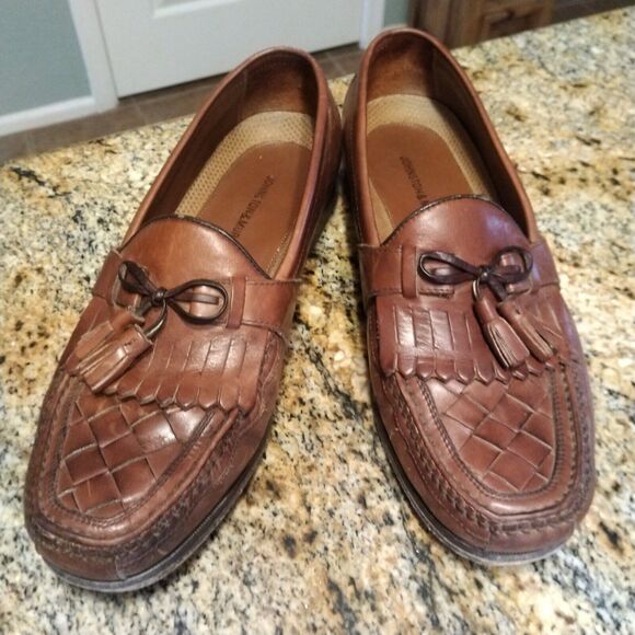 Johnston & Murphy Brown Leather Tassel Loafers 020-2394 Dress Shoes Men\'s Sz 11M main image 12